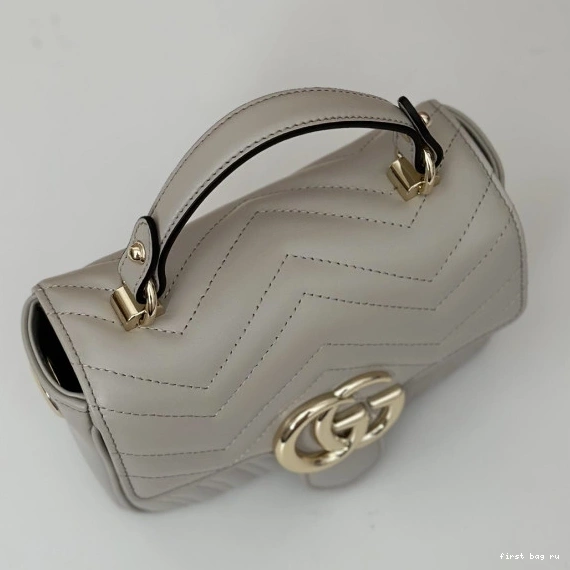 First bag ru bag-17*13*6CM top handle GG mini Marmont GUCCI 0806